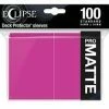 Common Ground Games Ultra Pro Eclipse 100ct Standard Size Card Sleeves Matte Hot Pink (15621) Supplies