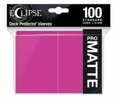 Common Ground Games Ultra Pro Eclipse 100ct Standard Size Card Sleeves Matte Hot Pink (15621) Supplies