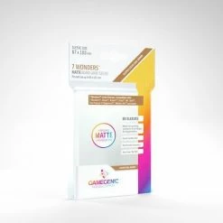 Common Ground Games Supplies Gamegenic 50ct Matte 7 Wonders Board Game Sleeves