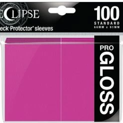 Common Ground Games Ultra Pro Eclipse 100ct Standard Size Card Sleeves Gloss Hot Pink (15609)