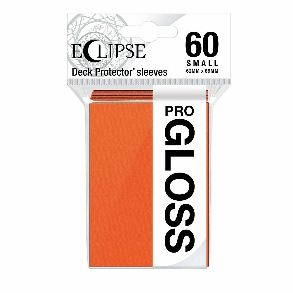 Common Ground Games Ultra Pro Eclipse 60ct Small Size Gloss Sleeves Pumpkin Orange (15631)