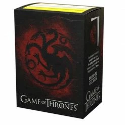 Common Ground Games Dragon Shield Brushed Art Sleeves Game Of Thrones House Targaryen Standard Size 100ct (16031) Supplies