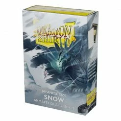 Common Ground Games Supplies Dragon Shield 60ct Japanese Size Matte Dual Sleeves Snow