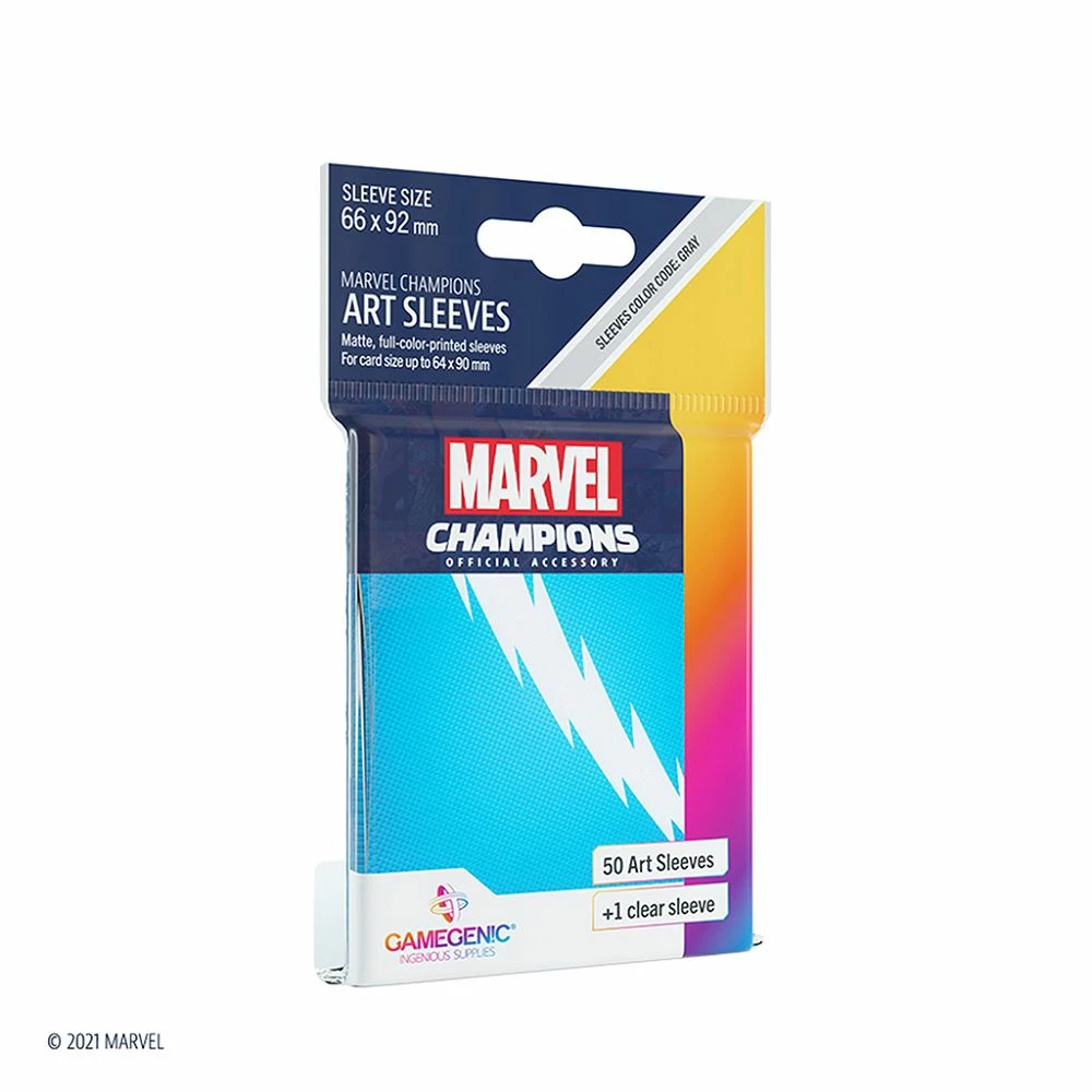 Common Ground Games Supplies Gamegenic 50ct Standard Size Card Sleeves Marvel Champions Quicksilver (15008)