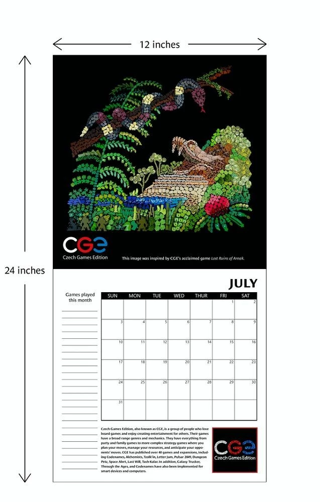 Common Ground Games Board Game Mosaic Calendar