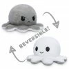 Common Ground Games Toys Reversible Octopus Plush White & Gray