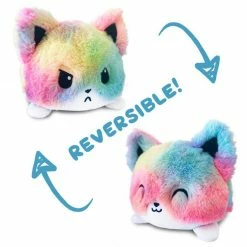 Common Ground Games Reversible Rainbow Fox Plush Toys