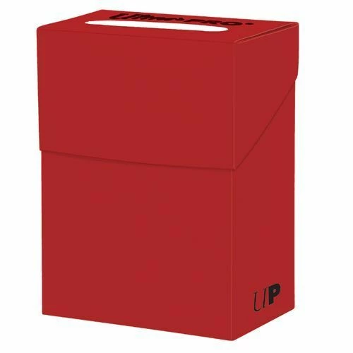 Common Ground Games Supplies Ultra Pro 80+ Deck Box With 50ct Standard Size Sleeves Red (83724R)