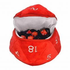 Common Ground Games 18398 Plush Dice Bag D20 Red Toys