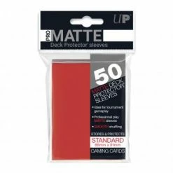 Other Ultra Pro Standard Card Game Sleeves 50ct Pro-Matte Red (82650) Supplies