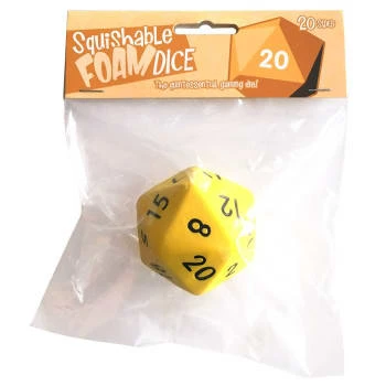 Other Squishables Squishable Foam Dice 2" Yellow D20