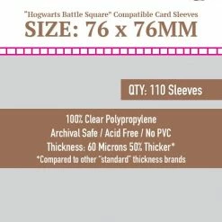 Other Supplies Sleeve Kings Board Game Sleeves 110ct Hogwarts Battle Square 76x76mm