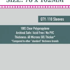 Other Supplies Sleeve Kings Board Game Sleeves 110ct Hogwarts Battle Large 76mm X 102mm