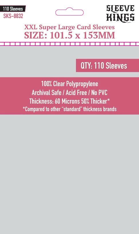 Other Sleeve Kings Board Game Sleeves 110ct XXL Super Large 101.5x153mm Supplies