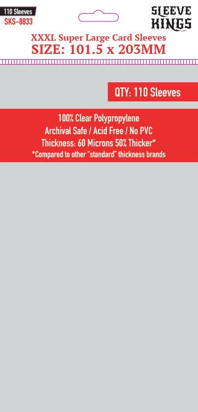 Other Supplies Sleeve Kings Board Game Sleeves 110ct XXXL Super Large 101.5x203mm