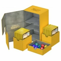 Other Supplies Ultimate Guard Twin Flip'n'Tray 160+ XenoSkin Deck Box Amber (10652)