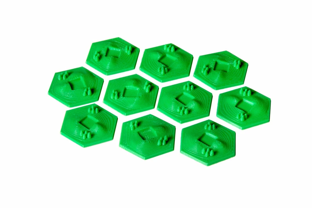 Other Broken Token 3D Greenery Hex Tiles 10ct Supplies