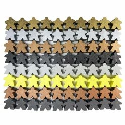 Other Supplies Wooden Meeples 80ct Bag - Metallic Mix