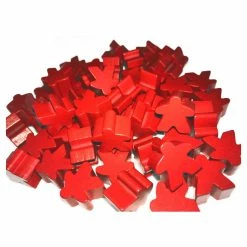 Other Supplies Wooden Meeples 50ct Bag - Red