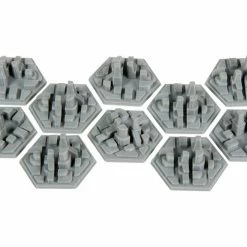 Other Broken Token 3D Space Colony City Hex Tiles 10ct
