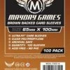 Other Mayday Games Board Game Sleeves 100ct 65x100mm 7 Wonders Brown Supplies
