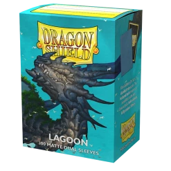 Common Ground Games Supplies Dragon Shield 100ct Dual Matte Standard Size Card Sleeves Lagoon (15048)