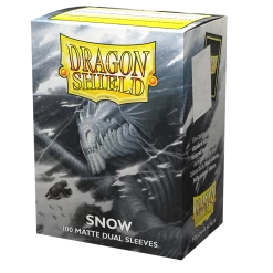 Common Ground Games Dragon Shield 100ct Standard Size Dual Matte Card Sleeves Snow (15005) Supplies