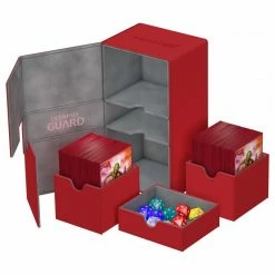 Other Ultimate Guard Twin Flip'n'Tray 200+ XenoSkin Deck Box Red (10382) Supplies