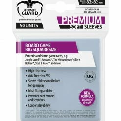Other Ultimate Guard Premium Big Square 82x82mm Board Game Sleeves 50ct (10288) Supplies